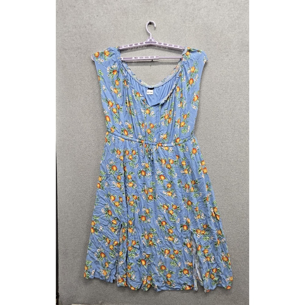 Torrid Women Dress 4โ Blue Floral Fit & Flare Milkmaid Maxi Sleeveless